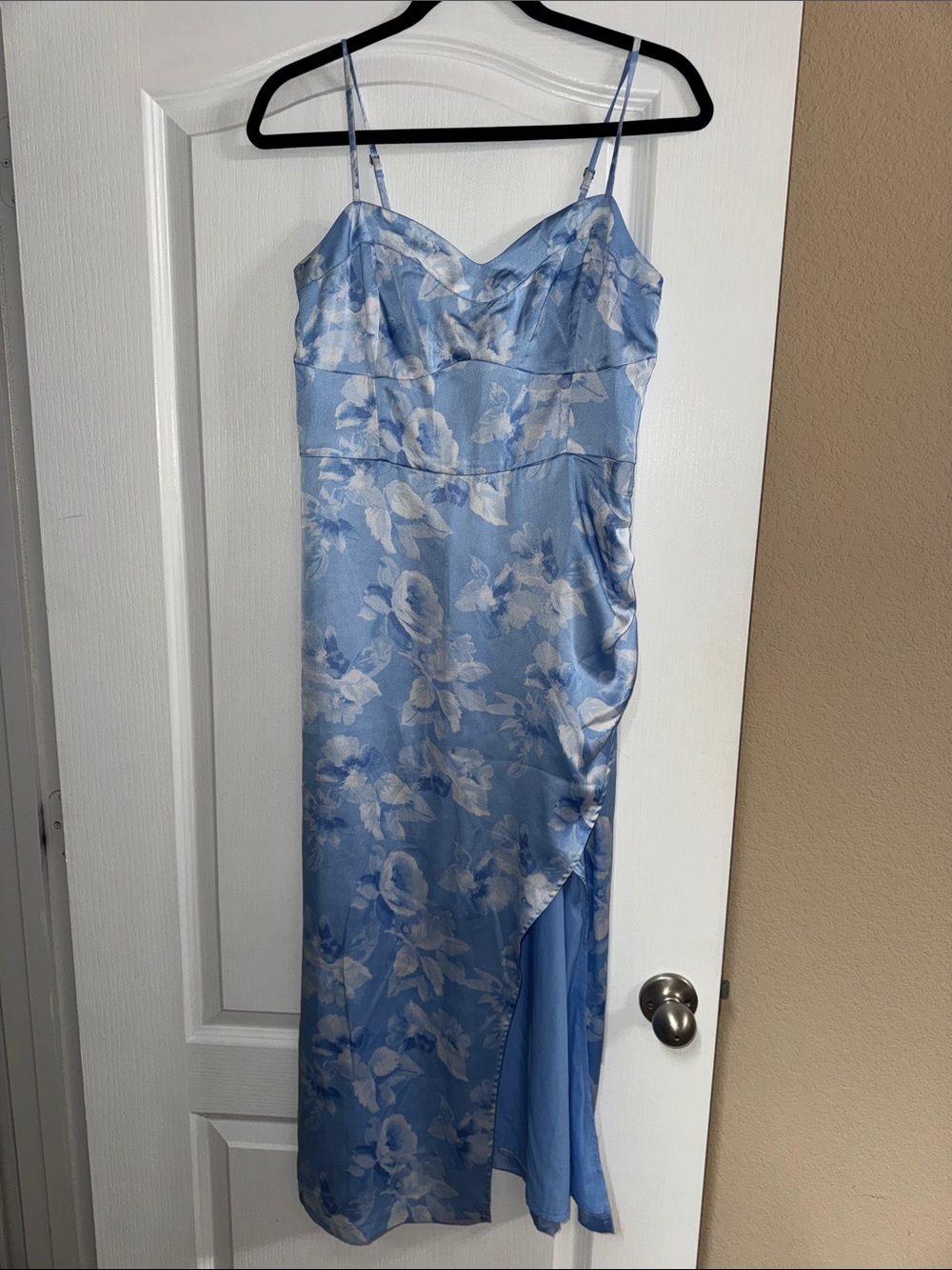 Hollister Blue Floral Slip Midi Dress